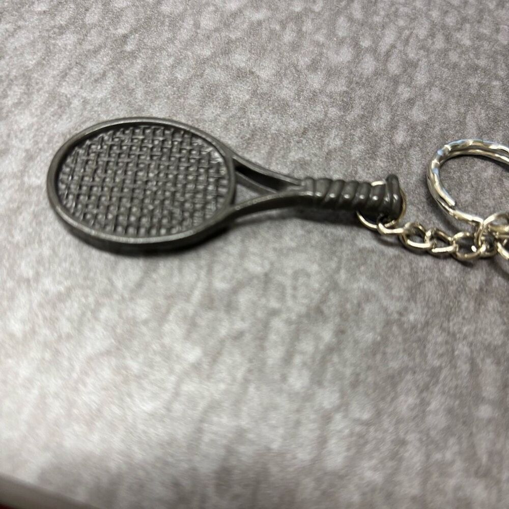 Tennis Racket Metal Keychain *New* - Picture 4 of 5